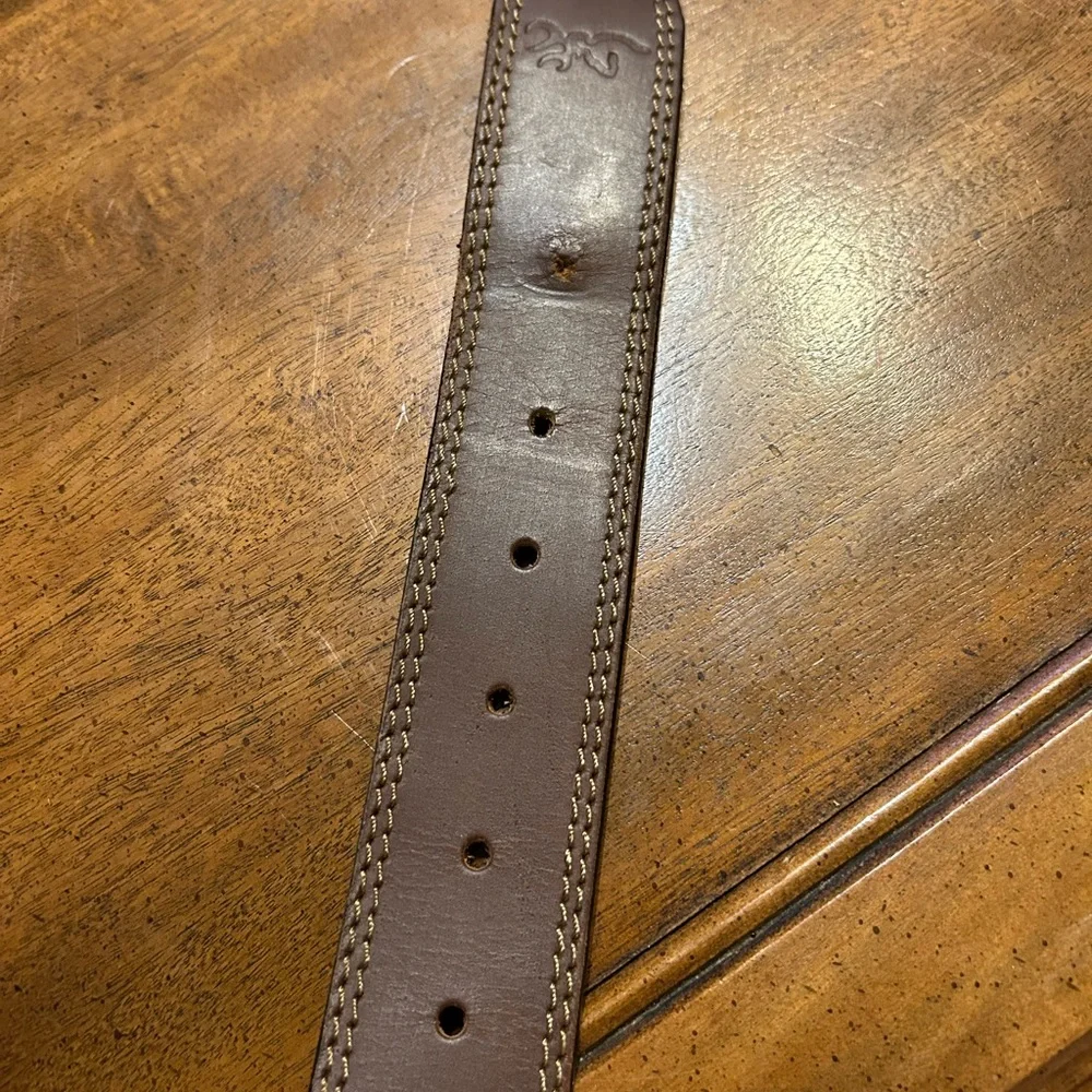 Mens Browning Brown Genuine Leather Belt Size 34